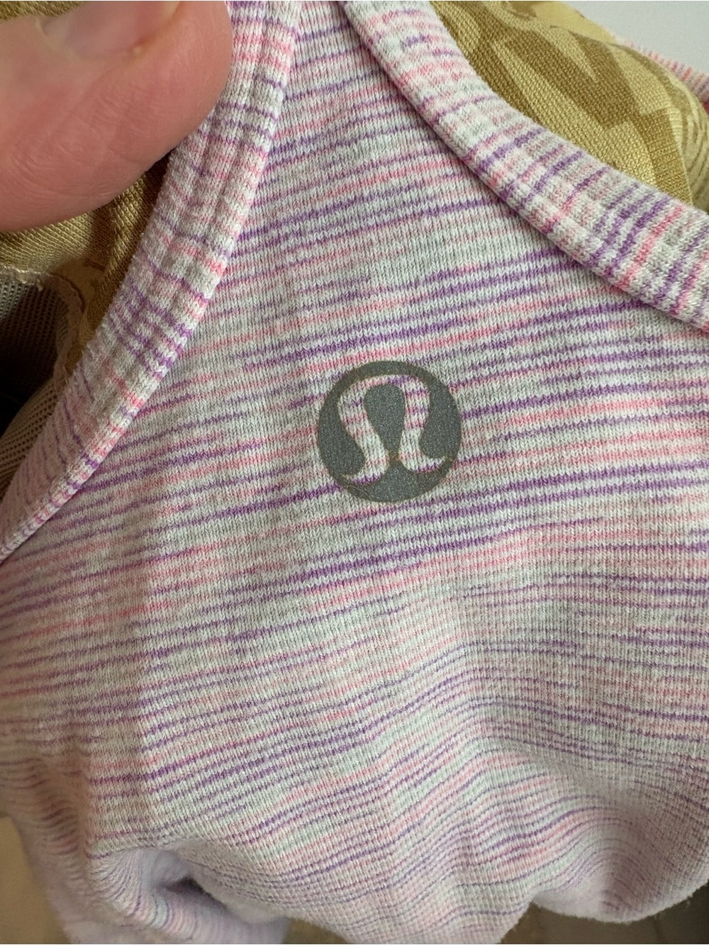 lululemon athletica Pink & Purple Striped Women's Tank
